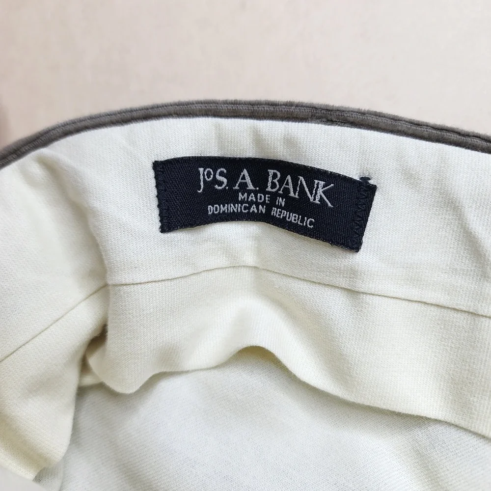Jos. A. Bank Mens Pleated Corduroy Pants‎ Tan Khaki Cuffed Trousers 38 x 30.5